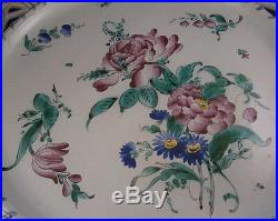 Antique Large 19thC St. Clement Faience Reticulated Charger Plate Fayenze Teller