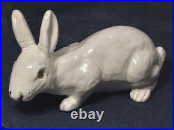 Antique Mesnil De Bavent Rabbit French Faience Earthenware Pottery