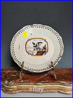 Antique Nevers Faience Delft Dish 18th C. Plate Ex. Sotheby's French Dish