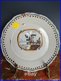 Antique Nevers Faience Delft Dish 18th C. Plate Ex. Sotheby's French Dish