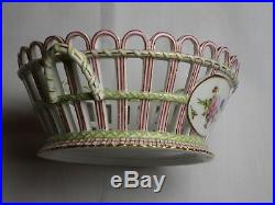 Antique Niderviller French faience reticulated basket 1790 9 Floral and gilding