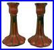Antique-Pair-French-Faience-Majolica-Red-Glazed-Pottery-Art-Nouveau-Candlesticks-01-jb