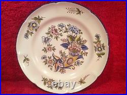 Antique Plate French Faience Handpainted Plate by Pierre Dubois c. 1920