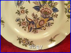 Antique Plate French Faience Handpainted Plate by Pierre Dubois c. 1920