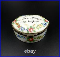 Antique Porcelain Snuff Box-French Faience, 1780's