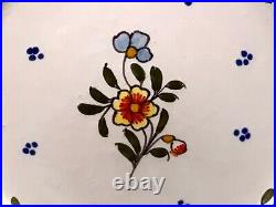 Antique Rouen French Faience Wall Plate c. 1913-1935