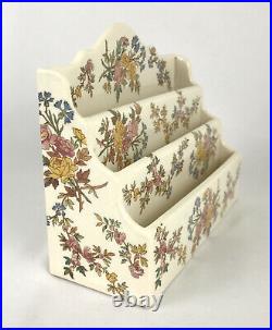 Antique SARREGUEMINES Louis XV LETTER HOLDER French FAIENCE 1875-90 AS-IS France