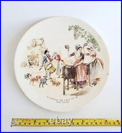 Antique Sarreguemines French Talking Plate Revolution France