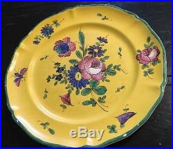Antique Stunning Hand Painted French Faience Flowers Villeroy & Boch