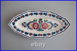 Antique Vintage 1940s Large French Country Quimper Faience Fish Platter 19