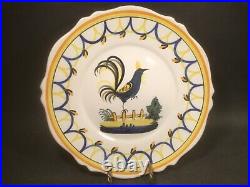 Antique Vintage French Faience Bird Plate c. 1924