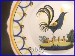 Antique Vintage French Faience Bird Plate c. 1924