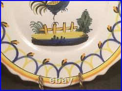 Antique Vintage French Faience Bird Plate c. 1924