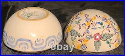 Antique/Vintage French Faience Pottery Pitcher & Egg Shaped Jar