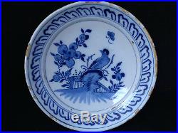 Assiette Faience XVIII Régionale Antique French Plate 18 ème A l'Oiseau