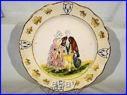 Authentic 18th c French Faience Provincial Couple Plate