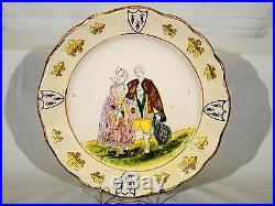 Authentic 18th c French Faience Provincial Couple Plate