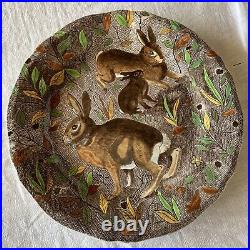 B/ French GIEN Service Rambouillet Dinner Plate Rabbits Hunting JBertholle