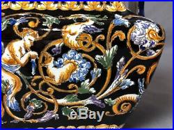 Beautiful Antique Faience French 10 Planter in Renaissance Taste