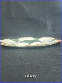 Beautiful Oyster plate French Majolica LONGCHAMP design Bord de mer 1880