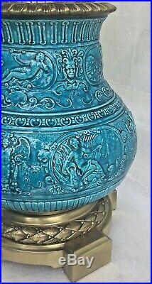 Beautiful Théodore Deck Style French Faience Ormulu mounted Lamp