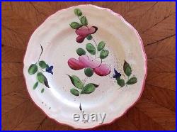 Butter Pat Antique Hand Painted French Faience Butter Pat c1800-1880