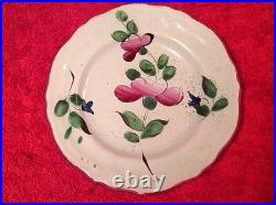 Butter Pat Antique Hand Painted French Faience Butter Pat c1800-1880