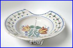 C. 1790 Antique Faience Shaving Bowl Barbers, Blood letting, Dental