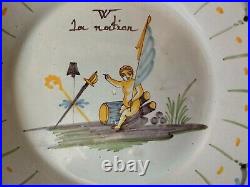 C. 1795 French Revolutionary faience plate La Nation in support of the Monarchy