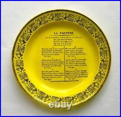 C. 1800 Yellow French Tin Glaze Earthenware Faience Plate-creil-montereau