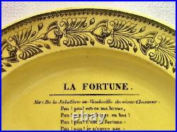 C. 1800 Yellow French Tin Glaze Earthenware Faience Plate-creil-montereau