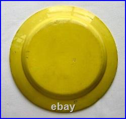 C. 1800 Yellow French Tin Glaze Earthenware Faience Plate-creil-montereau