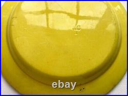 C. 1800 Yellow French Tin Glaze Earthenware Faience Plate-creil-montereau