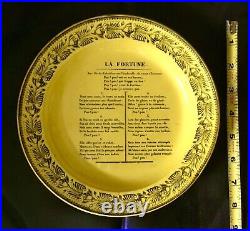 C. 1800 Yellow French Tin Glaze Earthenware Faience Plate-creil-montereau