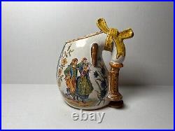 Circa 1910 Antique Henriot Quimper French Faience Bagpipe Vase