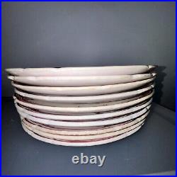 Creil et Montereau Faience Antique Plates Set of FIVE 9 Salad Plates