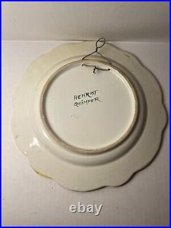 Early 20th Century Antique French Henriot Quimper Faience Plate