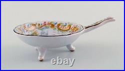 Emile Gallé for St. Clement, Nancy. Antique bowl with handle on three feet