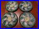 FOUR-FRENCH-PLATES-OYSTER-LEMON-FAIENCE-MAJOLICA-ST-CLEMENT-pattern-4589-01-kcu