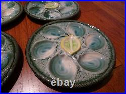 FOUR FRENCH PLATES OYSTER LEMON FAIENCE MAJOLICA ST CLEMENT pattern 4589 item 2