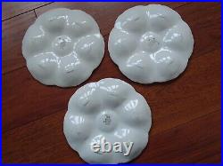 FOUR THREE FRENCH PLATES OYSTER SHELLS FAIENCE MAJOLICA SARREGUEMINES 1920s