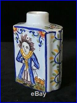 FOURMAINTRAUX TEA CADDY Antique French DESVRES Faience c1905 Rare & Whimsical
