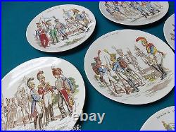 Faience Hanging 11 Plates MILITARY Utzschneider 1920 Sarreguemines ORIGINAL