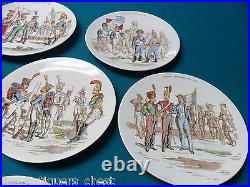 Faience Hanging 11 Plates MILITARY Utzschneider 1920 Sarreguemines ORIGINAL