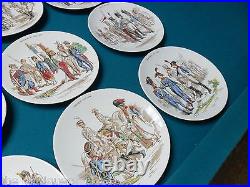 Faience Hanging 11 Plates MILITARY Utzschneider 1920 Sarreguemines ORIGINAL