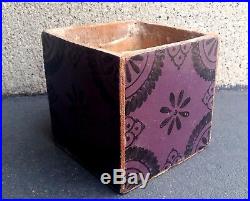Faience or Delft tile purple and black planter vase, French 18/19th Century