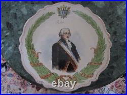 Fernand Rumèbe (1875-1952)antique Faience French Revolution Plate Portrait Pache