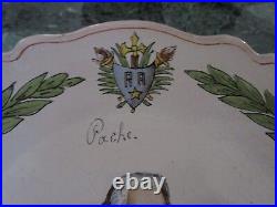 Fernand Rumèbe (1875-1952)antique Faience French Revolution Plate Portrait Pache