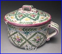 Fine Faience French Sevres Marked Pottery Lidded Baking Casserole Dish