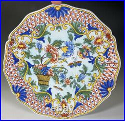 Fourmaintraux Freres Desvres French Faience Pottery Charger 19th Century